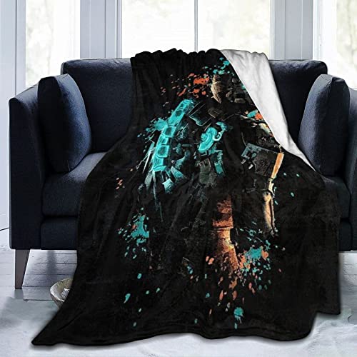 DGJL Dead Space Classic Character Illustration Logo Anime Cómodas Mantas de Micro Fleece Ultra Suave para Viajar Camping Casa Ropa de cama, Sala de estar, Mantas para todas las estaciones