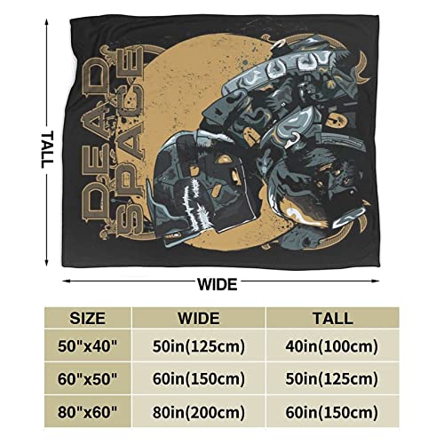 DGJL Dead Space Classic Character Illustration Logo Anime Cómodas Mantas de Micro Fleece Ultra Suave para Viajar Camping Casa Ropa de cama, Sala de estar, Mantas para todas las estaciones