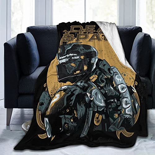 DGJL Dead Space Classic Character Illustration Logo Anime Cómodas Mantas de Micro Fleece Ultra Suave para Viajar Camping Casa Ropa de cama, Sala de estar, Mantas para todas las estaciones