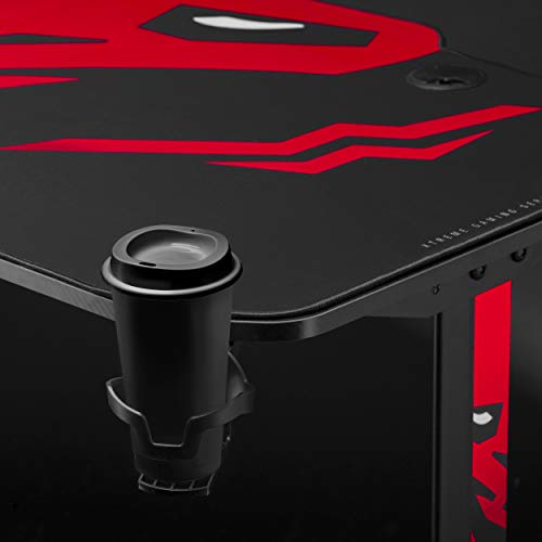 Diablo X-Mate 1400 Mesa para Gaming Escritorio para Computadora Ergonómico Carbono Gancho para Auriculares Portabebidas (140 x 76 x 66 cm)