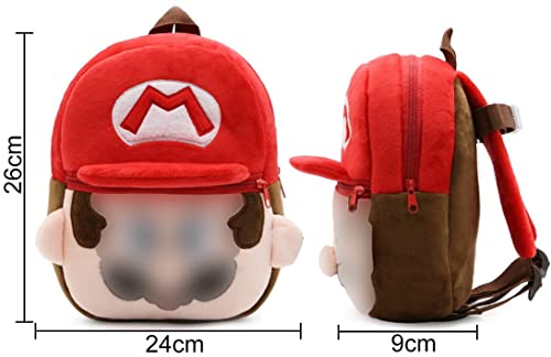 Dibujos Animados Mochila para niños,-YUESEN Mario Regalos para bebés Mochila para niños pequeños Mochila Super Mario School Bag Characters Mochila para niños
