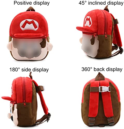 Dibujos Animados Mochila para niños,-YUESEN Mario Regalos para bebés Mochila para niños pequeños Mochila Super Mario School Bag Characters Mochila para niños