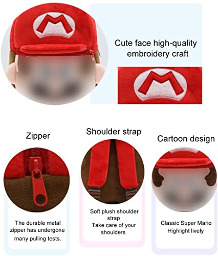 Dibujos Animados Mochila para niños,-YUESEN Mario Regalos para bebés Mochila para niños pequeños Mochila Super Mario School Bag Characters Mochila para niños