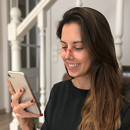 DIDINSKY Gafas de lectura sin patillas graduadas para hombre y mujer transparentes. Gafas de presbicia para hombre y mujer flexibles e irrompibles para vista cansada. Blue +2.0 – MOMA