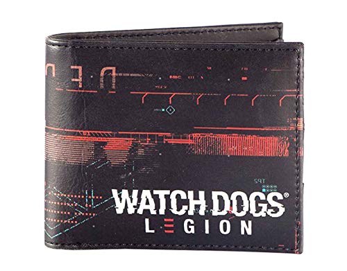 Difuzed Watch Dogs Legion Glitch Logo Print Bi-Fold Wallet, Accesorio de Viaje-Billetera Plegable para Hombre, Multicolor, One Size