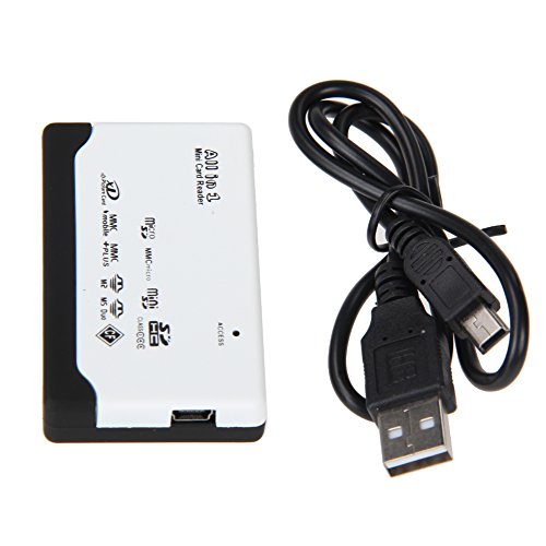 DIGIFLEX Lector de Tarjetas de Memoria USB 2.0 Todo en uno: Mini SD, MMC-Mobile,SDHC, M2, TF, XD, CF
