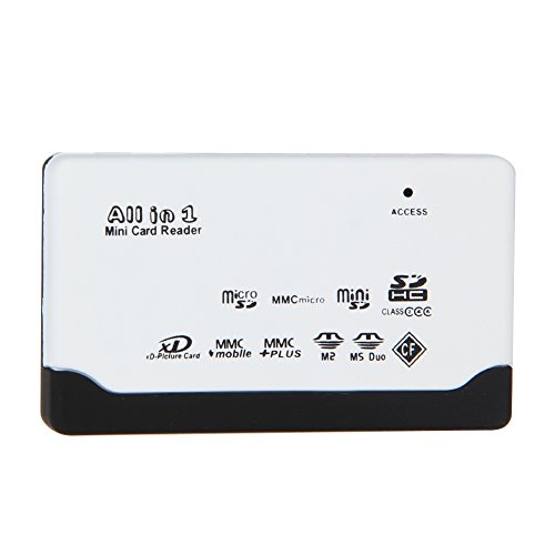 DIGIFLEX Lector de Tarjetas de Memoria USB 2.0 Todo en uno: Mini SD, MMC-Mobile,SDHC, M2, TF, XD, CF