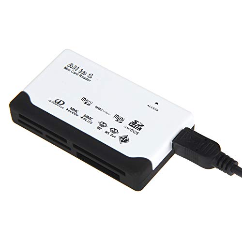 DIGIFLEX Lector de Tarjetas de Memoria USB 2.0 Todo en uno: Mini SD, MMC-Mobile,SDHC, M2, TF, XD, CF