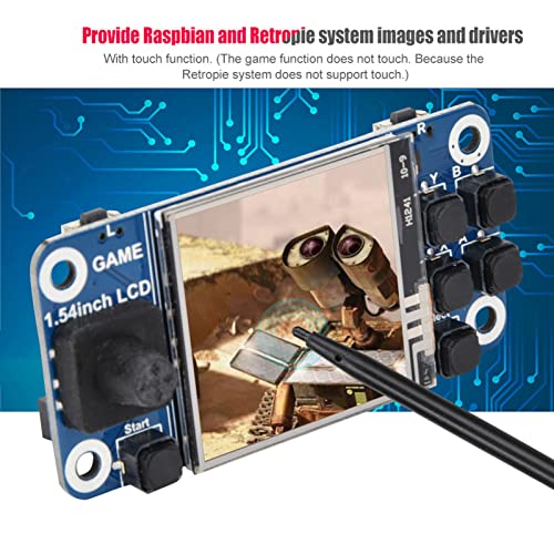 Dilwe Mini Game Console Pantalla Táctil LCD de 1.54 Pulgadas para Raspberry Pi, Proporciona Imágenes Y Controladores del Sistema Retropie Y Raspbian, Good Gifts For Kids To Adult.