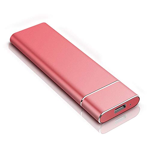 Disco Duro Externo, Disco Duro portátil de 2TB USB 3.1 Externo/Tipo C Almacenamiento en Disco Duro portátil Compatible para PC, Mac, computadora de Escritorio, computadora portátil (2TB, Red)