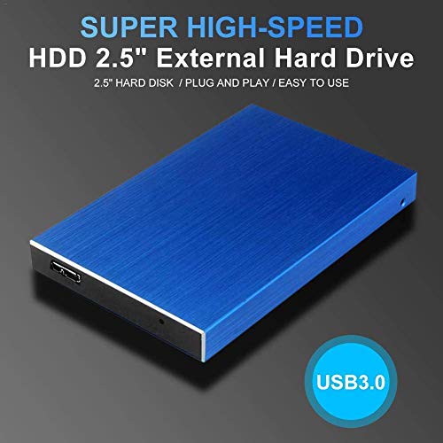 Disco Duro Externo portátil de 2TB - Disco Duro Externo USB 3.0 de Almacenamiento en Disco Duro Externo para PC, Mac, computadora portátil (2TB, Silver)