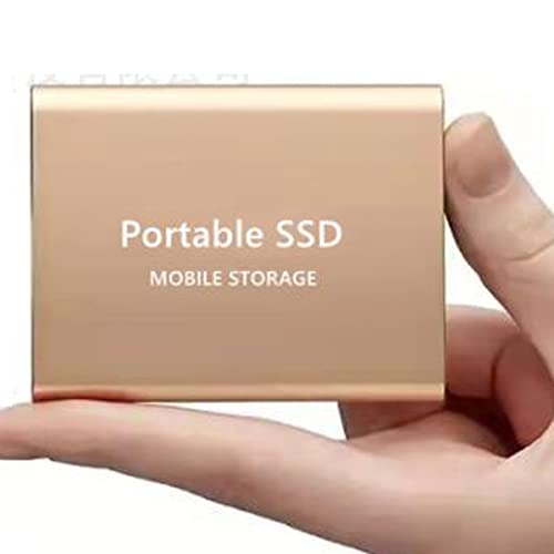 Disco Duro Externo portátil SSD 4TB 6TB 8TB 12TB 16TB Tipo-C Disco Duro Externo USB 3.1 540 M/S para Windows 10, 8, 7, XP/Mac, Android,1TB,Gold