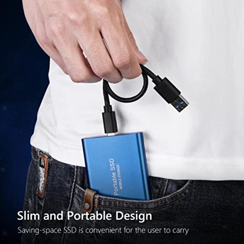 Disco Duro Externo portátil SSD 4TB 6TB 8TB 12TB 16TB Tipo-C Disco Duro Externo USB 3.1 540 M/S para Windows 10, 8, 7, XP/Mac, Android,1TB,Gold