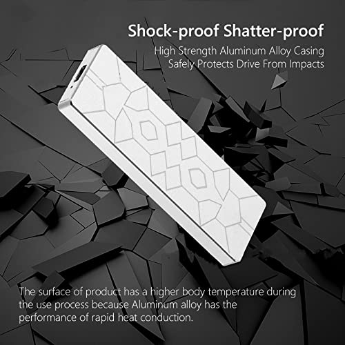 Disco Duro Externo SSD，portátil 8TB,16TB de hasta 430 MB/s, Type-C USB 3.1, para PC, Ordenador, Móvil,8TB,Black