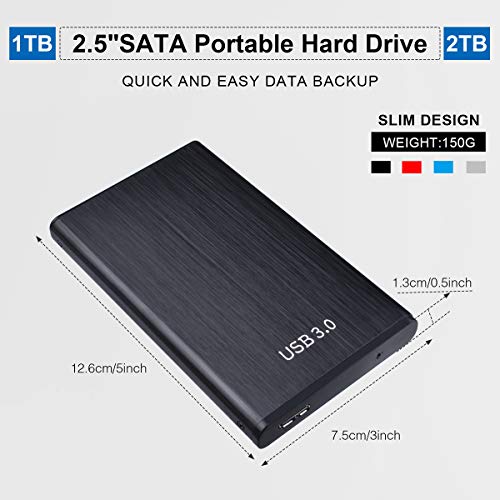 2TB,Azul MacBook Chromebook Disco Duro Externo 2 TB USB3.0 Ultra Slim Disco Duro Externo para PC Mac,Xbox 