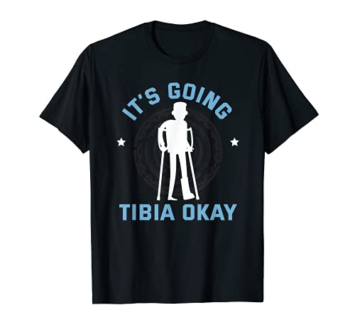 Diseño de juego de palabras Tibia relacionado con Broken Bone Inspired Broken Tibia Camiseta