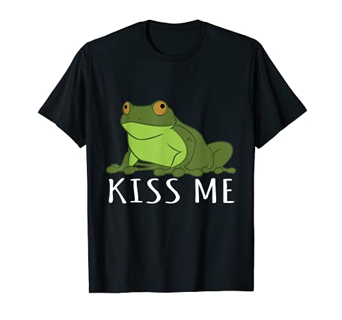 Diseño de la rana Funny Kiss Me Camiseta