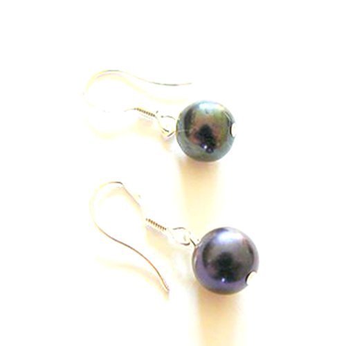 Diseño de pavo real venta azul Juego de pendientes de perlas blancas ideal para regalos, cumpleaños