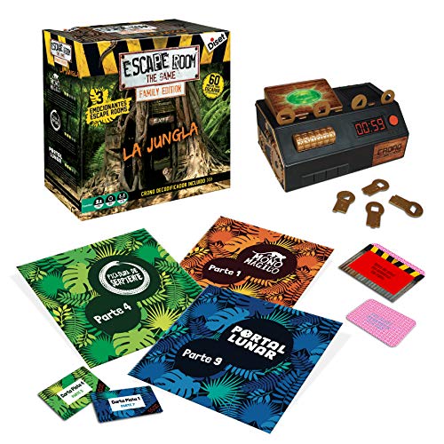 Diset - Escape Room the game The Jungle family edition - Juego de mesa familiar a partir de 10 años