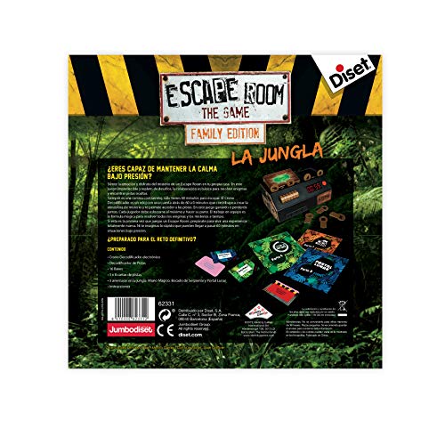 Diset - Escape Room the game The Jungle family edition - Juego de mesa familiar a partir de 10 años