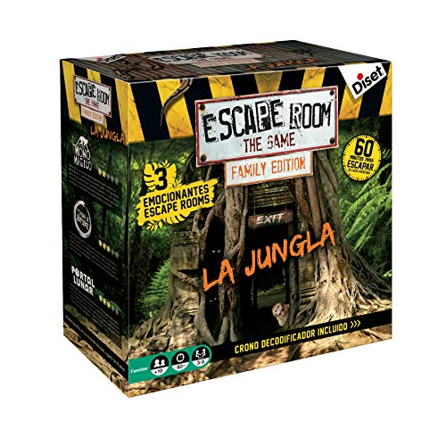 Diset - Escape Room the game The Jungle family edition - Juego de mesa familiar a partir de 10 años