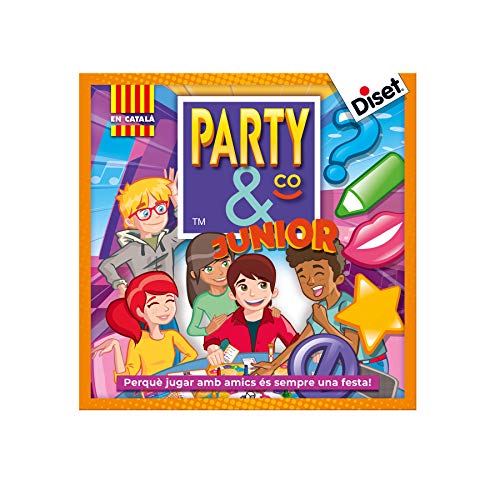 Diset - Juego Party & co Junior, Juego de mesa infantil multiprueba a partir de 8 años en catalán