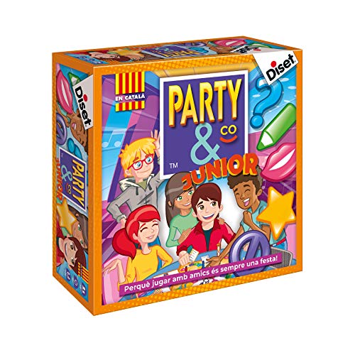 Diset - Juego Party & co Junior, Juego de mesa infantil multiprueba a partir de 8 años en catalán