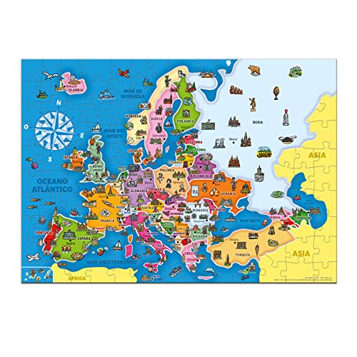 Diset- Países de Europa - Puzle educativo para aprender la geografía europea a partir de 7 años