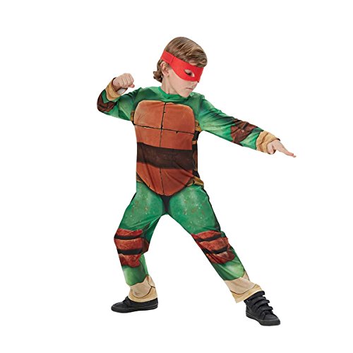 Disfraz de Tortuga Ninja para niños, talla infantil 7-8 años (Rubie's 610525-L)