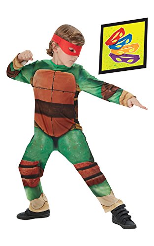 Disfraz de Tortuga Ninja para niños, talla infantil 7-8 años (Rubie's 610525-L)