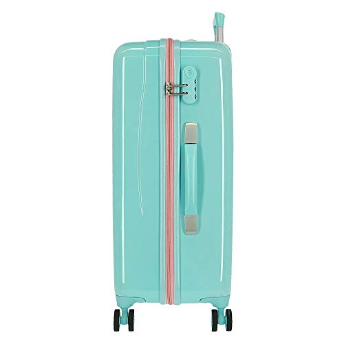 Disney Minnie Rainbow Juego de Maletas Verde 55/68 cms Rígida ABS Cierre de combinación Lateral 104L 2,66 kgs 4 Ruedas Dobles Equipaje de Mano