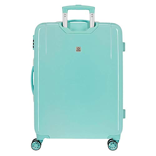 Disney Minnie Rainbow Juego de Maletas Verde 55/68 cms Rígida ABS Cierre de combinación Lateral 104L 2,66 kgs 4 Ruedas Dobles Equipaje de Mano