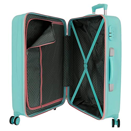 Disney Minnie Rainbow Juego de Maletas Verde 55/68 cms Rígida ABS Cierre de combinación Lateral 104L 2,66 kgs 4 Ruedas Dobles Equipaje de Mano