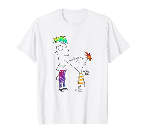 Disney Phineas And Ferb Boys Of Tie Dye Camiseta