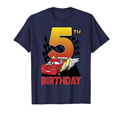 Disney Pixar Cars Lightning McQueen 5th Birthday Peel Out Camiseta