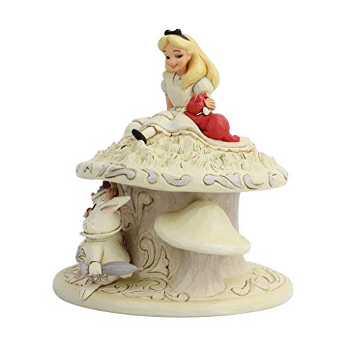 Disney Traditions, Figura de Alicia en el País de las Maravillas con Gato de Cheshire y Conejo Blanco, Enesco