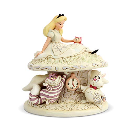 Disney Traditions, Figura de Alicia en el País de las Maravillas con Gato de Cheshire y Conejo Blanco, Enesco