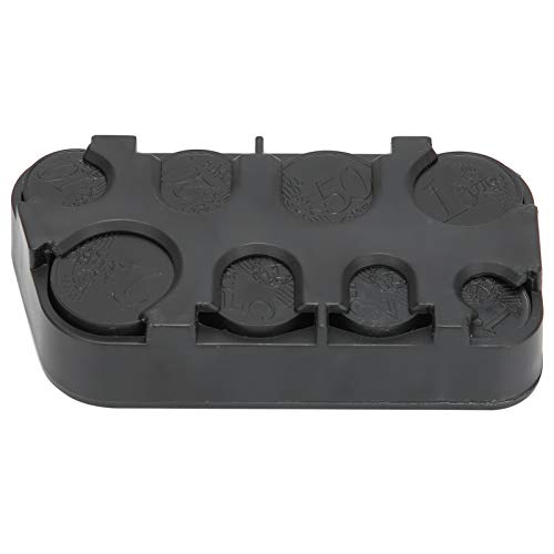 Dispensador de Monedas en Euros, Organizador de Monedas en Euros de Peso Ligero, Plástico Fácil de Usar para Almacenamiento de Monedas para Accesorios de Coche