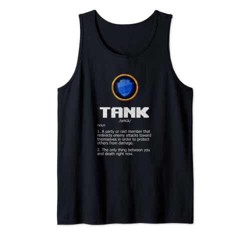 Divertido juego de rol MMO MMORPG Tank Role Design Camiseta sin Mangas