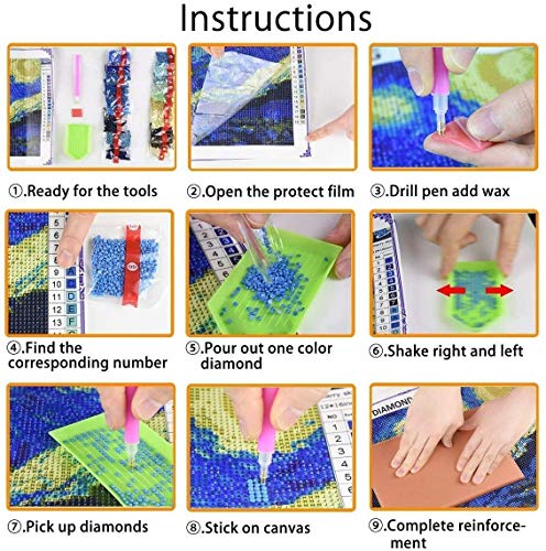 DIY 5D pintura de diamante punto cruz Kit números Hu Yanglin diamond painting adultos Completa Crystal Rhinestone Bordado Manualidades para hogar decoración Pared Lienzo Regalos G3258 25x30cm