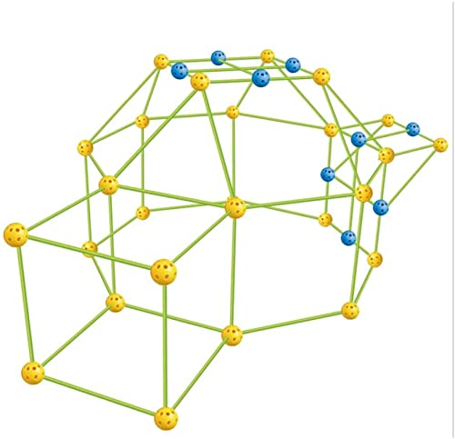 DIY Forts - Juego de construcción de varillas, para niños, pequeño kit de construcción de niños para construir, juguete de construcción DIY 66 artículos, tienda de campaña + fluorescencia