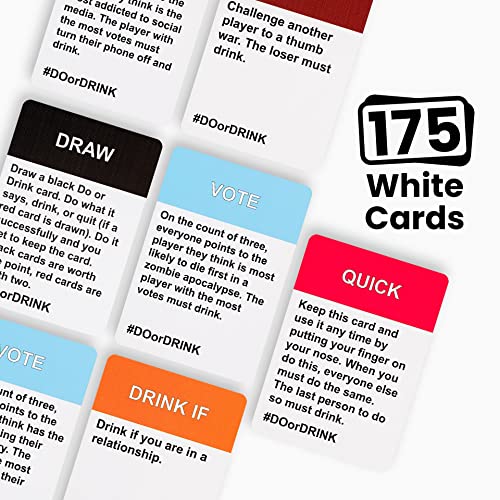 Do or Drink - Juego de cartas de fiesta (no necesariamente español), ideal para la universidad, camping, fiestas de cumpleaños, diversión para todos