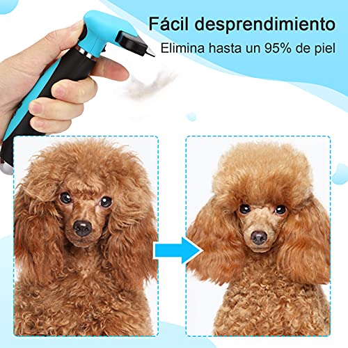 Docatgo Cepillo para Perros Pelo Corto Largo Cepillos Gatos Carda Peine Rascador Quita Nudos Pelos Mascotas Limpiar Medianas Grandes Reduce Limpia Eficazmente La Caida hasta 95%