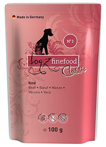 Dogz finefood Perros Forro No. 2 100 g de Vacuno, 12 Unidades (12 x 100 g)