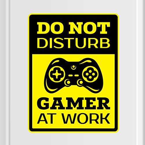 Don't Disturb Gamer at Work No Molestar al Jugador en el Trabajo Etiqueta de la Puerta Habitación de los niños Etiqueta de la Pared Mural Calcomanía de Vinilo