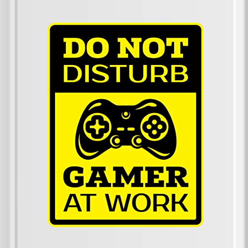 Don't Disturb Gamer at Work No Molestar al Jugador en el Trabajo Etiqueta de la Puerta Habitación de los niños Etiqueta de la Pared Mural Calcomanía de Vinilo
