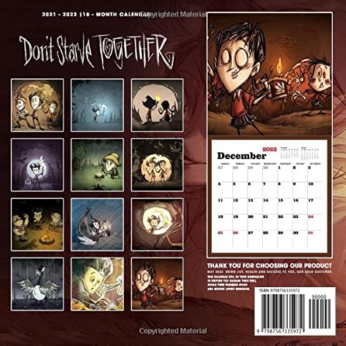 Don’t Starve Together Calendar 2022: Don’t Starve Together Calendar 2022-2023 - OFFICIAL Games calendar 2022-2023-18 months- Planner Gifts boys girls ... 17''x11''(Kalendar Calendario Calendrier).