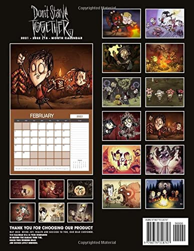 Don’t Starve Togethẹr: Video Game Calendar 2022 - Games calendar 2022-2023 18 months- Planner Gifts boys girls kids and all Fans (Kalendar Calendario Calendrier).