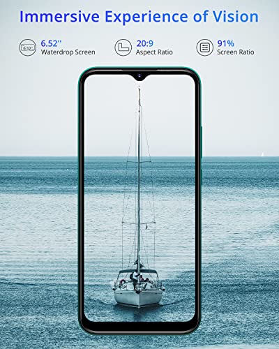 DOOGEE X96 [2021] Moviles Baratos, 5400mAh, 4G Smartphone Libre Android 11 2GB RAM+32GB ROM, Cámara Cuádruple 8MP, Pantalla Waterdrop de 6.52'', Telefono Movil Octa Core, Face ID/Huella Dactilar Verde