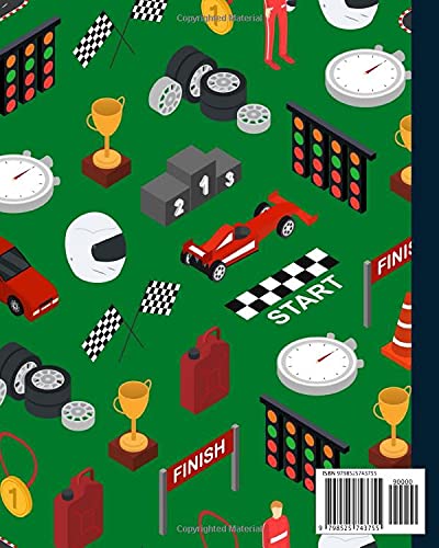 Dots And Boxes Game: Premium F1 Racing Cover Dots And Boxes Game, A Classic Strategy Game - Large and Small Playing Squares, 120 Pages, size 8" x 10" by Lore Heil